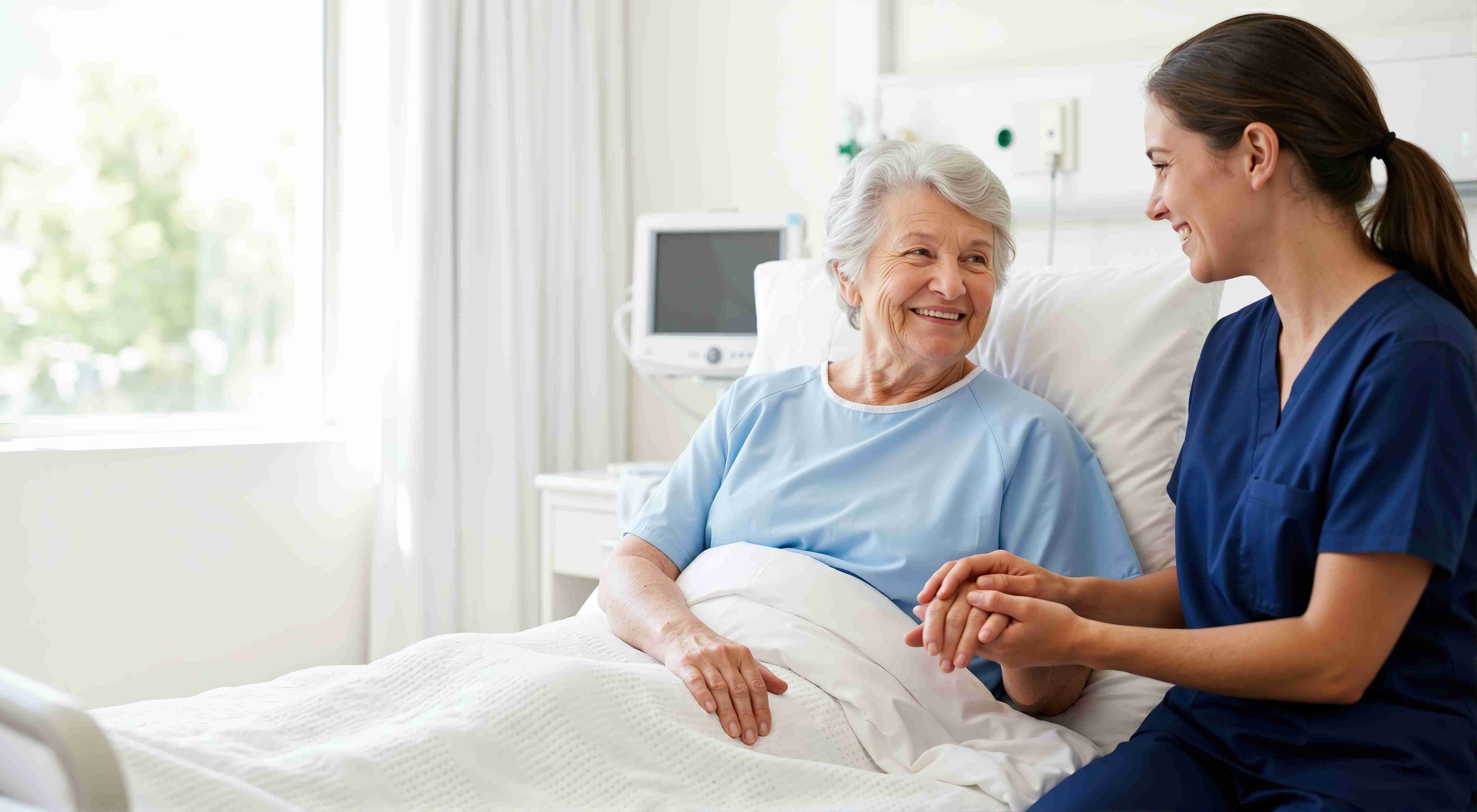 Family researching senior care options online