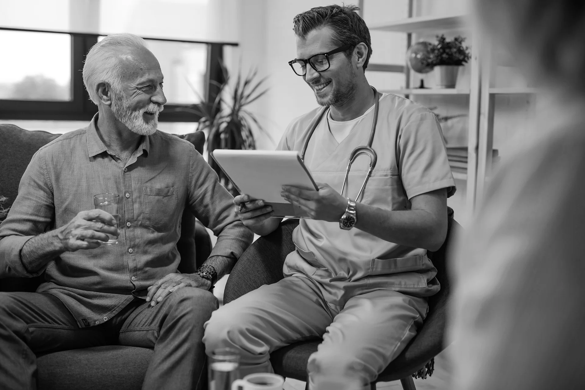 doctor and elderly patient
